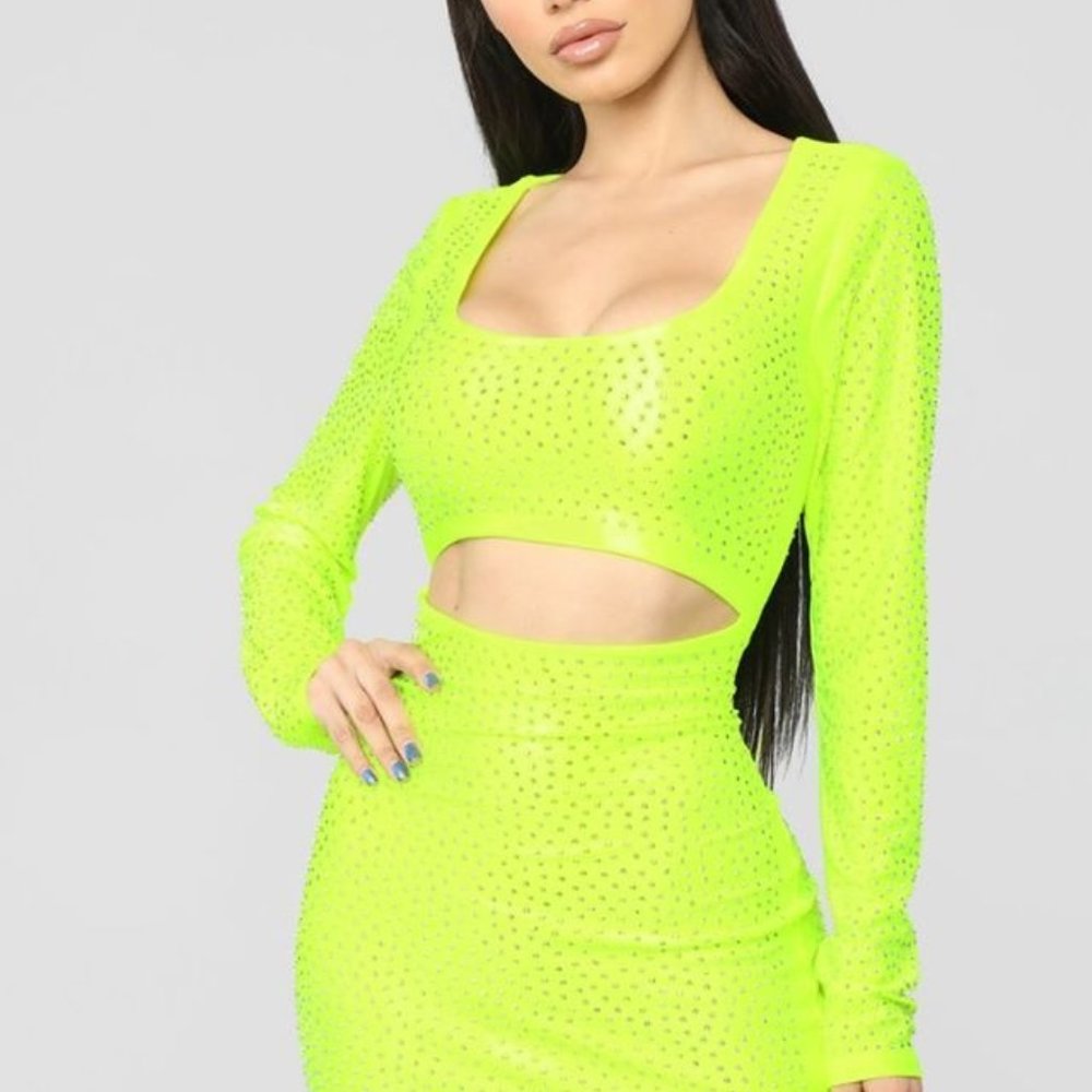 Affectionate Love Rhinestone Mini Dress - Picture 2 of 4